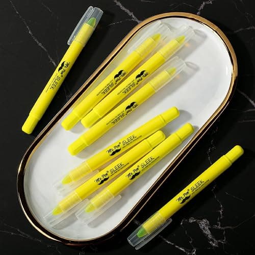 Mr. Pen- No Bleed Gel Bible Highlighters, Yellow, Pack of 8 thumbnail 6