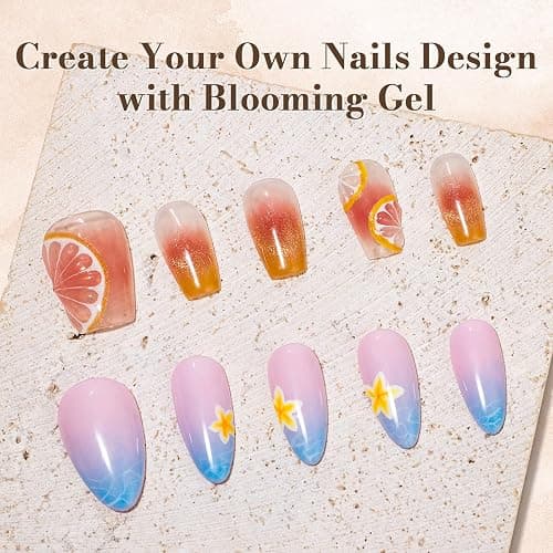 MelodySusie Clear Blooming Gel for Nail Design, Marble Watercolor UV Gel Nail Polish, Spreading Effect Sheer Painting Gel Nail Art Supplies, Nail Salon Manicure at Home for Women, 0.53 Fl Oz thumbnail 7