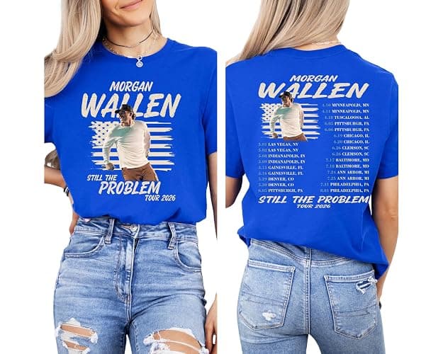 Country Music Tour Style T Shirt Vintage American Flag Print Casual Short Sleeve Concert Tee thumbnail 3