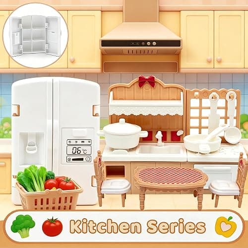 Doll House Furniture Accessories Four Major Series: Living Room, Bedroom, Bathroom, Kitchen Miniature Dollhouse Furniture Birthday (Style-C) thumbnail 4
