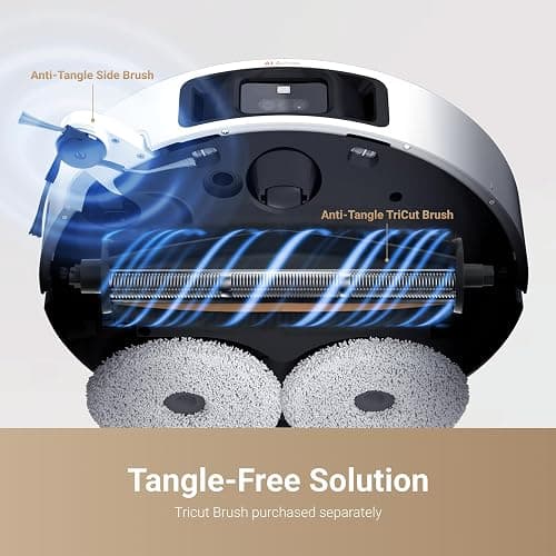 dreame L40 Ultra Robot Vacuum Self Emptying, 11,000Pa Suction Robot Vacuum and Mop Combo with Auto Cleaning Dock, 149℉ Mop Washing, SideBrush Extendable, Solution Auto Refill, Voice Control thumbnail 6