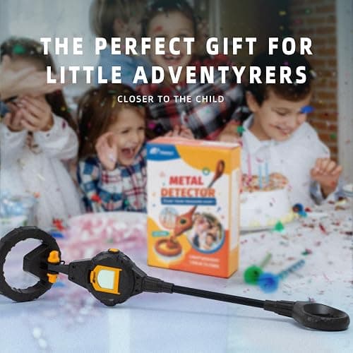PANCKY Metal Detector for Kids, IP68 Waterproof 3-10 Year Kids Metal Detector Kit with LCD Display, Automatic Sensitivity Adjustment, 6.6" Search Coil, 1.65lb Lightweight, Gift for Boys & Girls, Black thumbnail 7