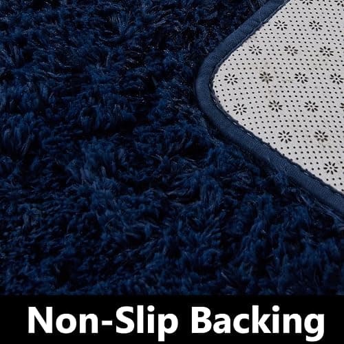 TABAYON Shaggy Navy Blue Rug, 2x3 Area Rugs for Living Room, Anti-Skid Extra Comfy Fluffy Floor Carpet for Indoor Home Decorative thumbnail 5