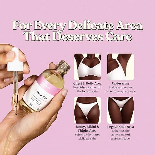 Her Fantasy Box Renew Her | Natural Rejuvenating Yoni Oil for Dark Spots, Ingrown Hair, and Skin Brightening - Nourishing, Moisturizing Formula for All Skin Types thumbnail 4