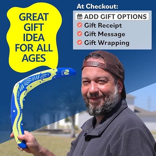 Boomerang for Adults & Kids - Fun Easy to Throw Boomerangs That Really Work - Soft to Catch Best Summer Stuffer Gifts for Boys & Girls - Outdoor Toys for Kids 8-12+ - 2026 Gift Idea for Teen Boys thumbnail 7