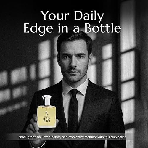 PB ParfumsBelcam Black Classic Match Eau De Toilette Spray for Men – 2.5 Fl. Oz Affordable, Long-Lasting Fresh Woody Fragrance with Leafy Green, Citrus, Sandalwood & Patchouli for Day & Night Use thumbnail 5