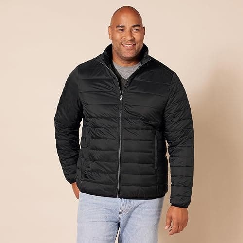 Amazon Essentials Mens Packable Lightweight Water-Resistant Puffer Jacket (Available in Big & Tall) thumbnail 6