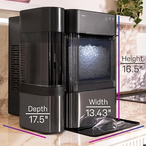 Profile GE Profile Opal 2.0 XL with 1 Gallon Tank, Chewable Crunchable Countertop Nugget Ice Maker, Scoop Included, 38 lbs in 24 Hours, Pellet Ice Machine with WiFi & Smart Connected, Black Stainless thumbnail 3