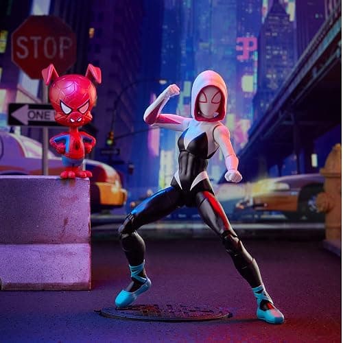 Hasbro Marvel Legends Series Spider-Man: Into The Spider-Verse Gwen Stacy 6-inch Collectible Action Figure Toy, with Spider-Ham Mini-Figure thumbnail 2