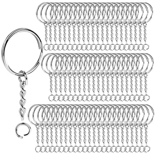 Teenitor 120Pcs Key Chain Rings Keychain Rings 1inch, Keychain Making Supplies, Key Chain for Crafts, Key, Car - Image 1