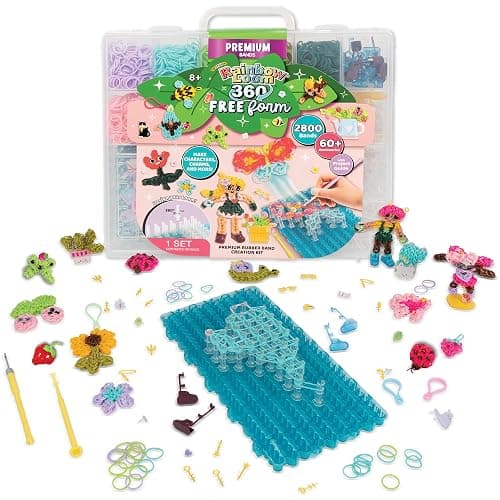 Rainbow Loom: 2,800 Bands 360 Free Form Kit with 360 Loom, Accessory Frame, Storage Case, 100+ Accessories & 3 Hooks - DIY Figure Making Set for Kids 8+ thumbnail 6