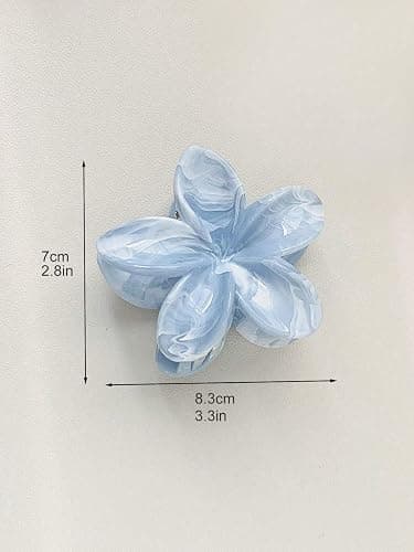 Hawaiianische Blumen-Haarspangen für Frauen – große Plumeria-Clips für dickes, dünnes, mittelfeines Haar, modisch, niedliches Haar-Accessoire für starken Halt, perfekt für Sommer und Strand thumbnail 3