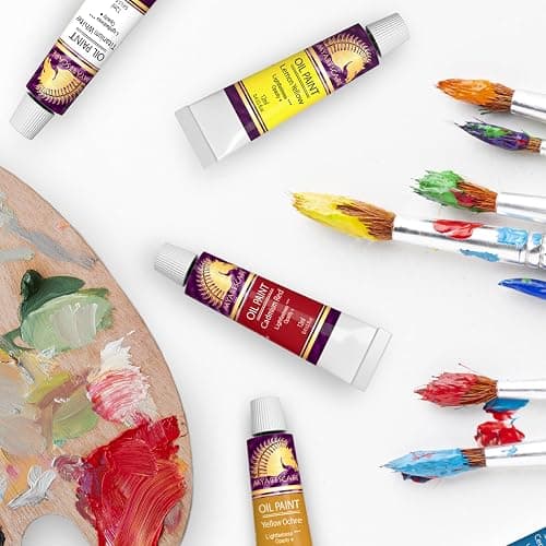 MyArtscape Oil Paint Set - 12 x 12ml Tubes - Lightfast - Heavy Body - Oil-based Vibrant Colors - High Pigment Load - Non-fading - Artist Quality Painting Supplies - Professional Craft Paints thumbnail 9
