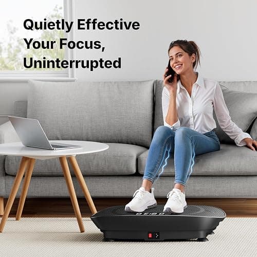 MERACH Vibration Plate Exercise Machine, Curved Vibration Plate for Lymphatic Drainage Weight Loss, Vibrating Plate with Real-Time Calorie Tracking on LED Display, Workout Equipment for Home Women Men thumbnail 8