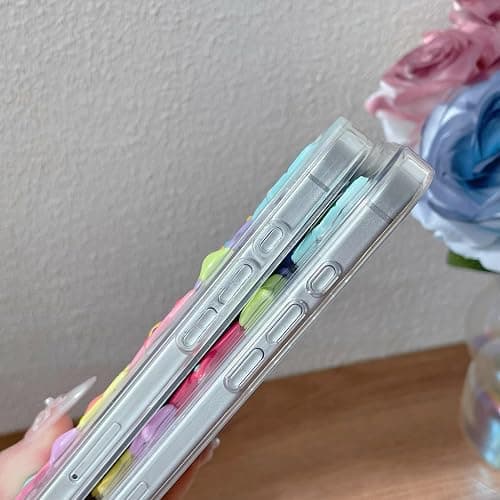 Emylisa Designed for iPhone Case, Cartoon 3D Colorful Stars Clear Soft Phone Case (Clear,for iPhone 16 Plus) thumbnail 4