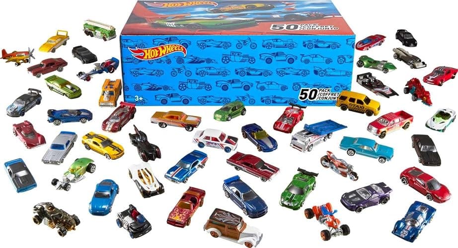 Hot Wheels Toy Cars & Trucks, 50-Pack of 1:64 Scale Vehicles, Individually Packaged (Styles May Vary) (Amazon Exclusive) - Image 1