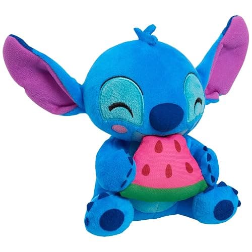 Disney Stitch Small Plush Stitch and Watermelon, Stuffed Animal, Blue, Alien, Kids Toys for Ages 2 Up by Just Play thumbnail 3