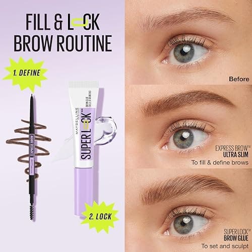 Maybelline Superlock Brow Glue Tinted, Waterproof Tinted Brow Gel, 24 Hour Wear, Sculpted Brows, No Falling Or Flaking, Non-Sticky Finish, Shade: Clear, 7 ml thumbnail 5