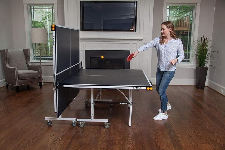 JOOLA Rally TL Professional MDF Indoor Ping Pong Table w/Quick Clamp Table Tennis Net & Post Set - 10 Minute Easy Assembly - Corner Ball Holders - Tournament Quality - Includes Playback Mode thumbnail 8
