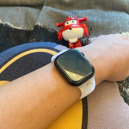 Sport Band Compatible with Apple Watch Band 38mm 40mm 41mm 42mm 44mm 45mm 49mm, Cute Soft Silicone Strap Replacements for iWatch Series 9 8 7 6 5 4 3 2 1 Ultra SE thumbnail 6