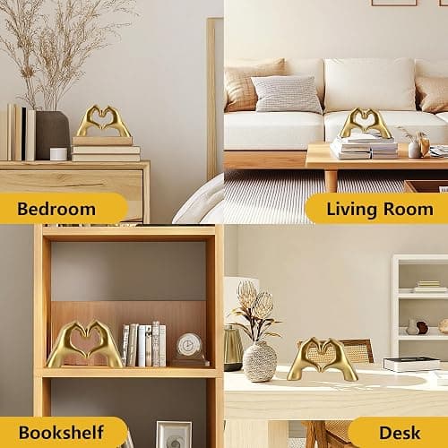 Taylor Lover Merch Gold Heart Hands Sculpture Birthday Decorations Gifts Living Room Bedroom Shelf Desk Coffee Table Accessories Statue Bobo Bathroom Decor Home Décor Accents Women Girls(Small) thumbnail 6