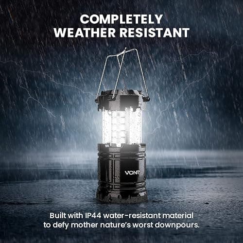 2 Pack LED Lantern Flashlights - Camping Lantern - Collapses - Suitable for: Hiking, Camping, Emergencies - Lightweight - Water Resistant thumbnail 3