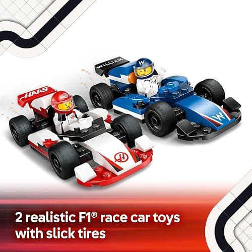 LEGO City F1 Williams Racing & Haas F1 Race Car Toys - Car Building Toy Set for Kids, Boys and Girls, Ages 4+ - F1 Preschool Toy for Fans - Gift Idea for Birthdays - 60464 thumbnail 5