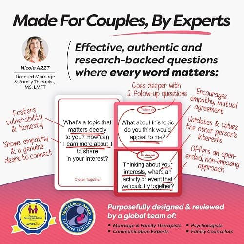 GET Talking: Relationships - 150 Expert-Written Questions on 50 Conversation Starter Cards for Couples - Put Away Your Phones - Meaningful Conversation Card Game for Adult Couples thumbnail 6