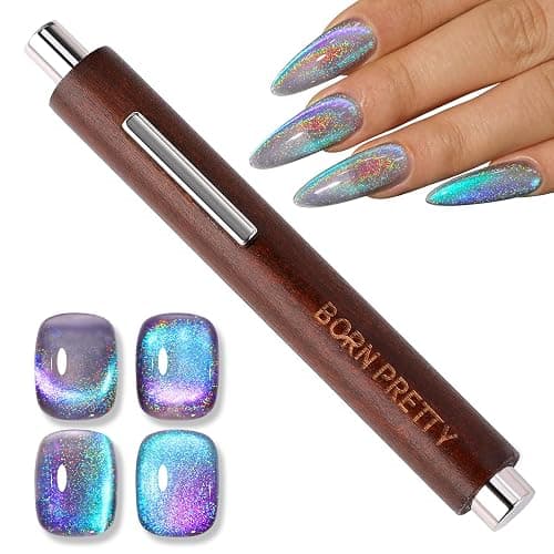 BORN PRETTY 3 in 1 Nail Magnet Cat Magnetic Eye Nail Polish Magnet Pen | Multifunctional 3D Magnetic Nail Polish Stick for Home DIY,Salon,Studio Nail Art Design Tools - Image 1