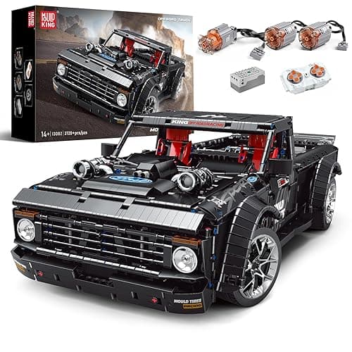 Mould King 13082 Pickup Truck Block Kits Model, MOC Building Blocks Set to Build, Gift for Kids Age 8+/Adult Collections Enthusiasts(3695 Pieces, with Motor/APP Remote Control)