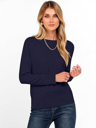 ANRABESS Womens Long Sleeve Rolled Neck Casual Soft Lightweight Basic Pullover Sweater Top 2025 Fall Shirt Work Outfits thumbnail 2