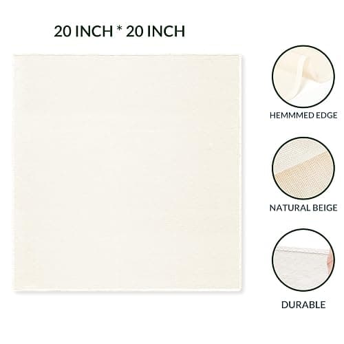 6-Pack Beige Cheesecloth, 20x20 Inch Hemmed Cheese Cloth for Straining, Reusable Unbleached Cotton Strainer for Cooking, Baking, Juicing, and Cheese Making (Grade 100) thumbnail 3