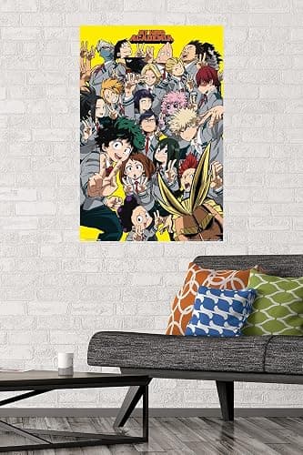 Trends International My Hero Academia - Selfie Wall Poster, 22.375" x 34", Unframed Version,Bedroom thumbnail 2