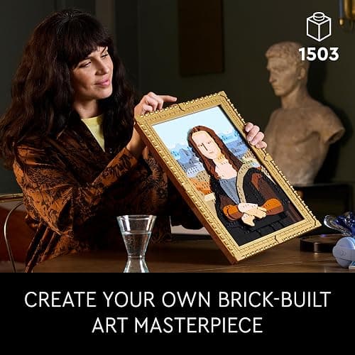 LEGO Art Mona Lisa Building Set - Leonardo da Vinci Wall Display, Ages 18+, DIY Crafts for Men and Women, Great for Puzzle Lovers, Birthday Gift Idea, Includes Detachable Frame - 31213 thumbnail 3