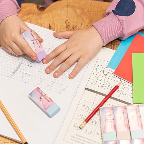 Mr. Pen- Pencil Eraser, 10 Pack, Pastel Colors | Large Latex Free Vinyl Block Erasers for School, Office, Art Sketching, Homework, Exams, Clean Smudge-Free Correction thumbnail 2
