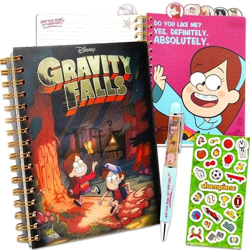 Disney Gravity Falls Journal Set - Bundle with Notebook with Tab Dividers and Floating Pen for Kids, Teens, and Adults | Gravity Falls Journal Notebook - Image 1