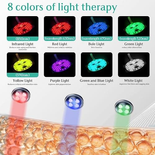 Red Light Therapy for Face, Led Contour Face Mask Light Therapy, 7+1 Color Near-infrared 850 Led Light Mask Portable and Rechargeable, Red Light Therapy At Home and Wireless Led Face Mask[BMask Pro] thumbnail 5