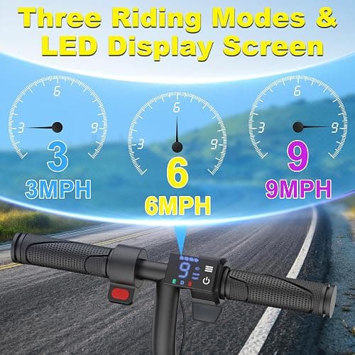 VOLPAM Electric Scooter, 350W/500W Powerful Motor, 8.5"/10" Solid Tires, 19/22Mph, 28/23/21/16 Miles Max Range, Dual Braking thumbnail 6