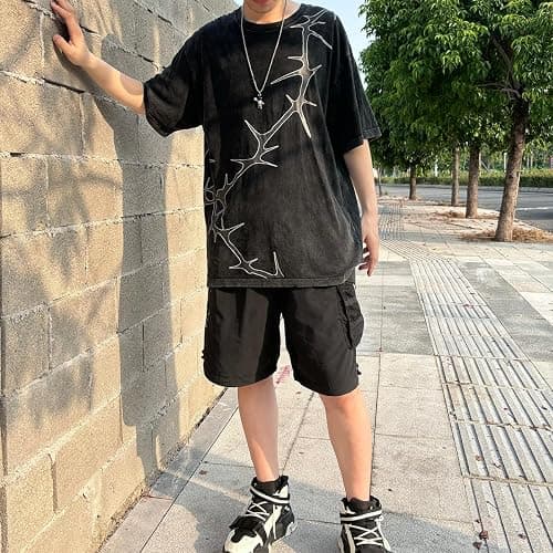 Y2K Graphic T-Shirts Vintage Oversized Tees Streetwear Casual Acid Washed Tops for Men Women thumbnail 2
