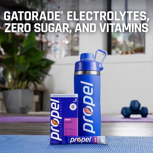 Propel Electrolyte Powder Drink Mix, 3 Flavor Variety Pack, (32 Servings) | Zero Sugar, Enhanced Water Beverage, Gatorade Electrolytes, Vitamins, No Added Colors, No Artificial Flavors, Hydration thumbnail 5