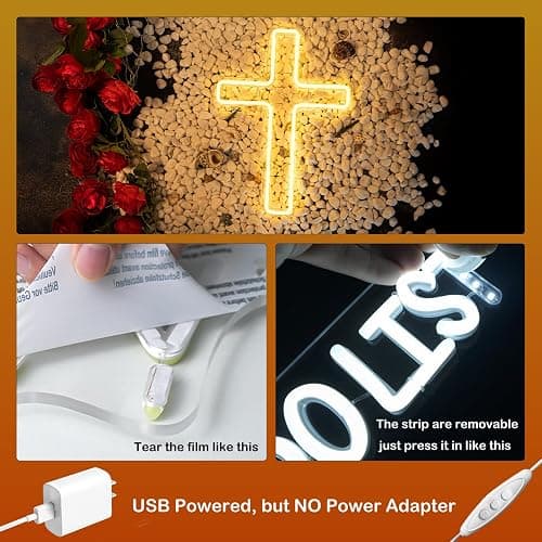 Wanxing LED Neon Sign for Wall Decor USB Powered LED Neon Light Signs Light up Sign for Bedroom Neon Wall Signs for Kids Birthday Party thumbnail 5