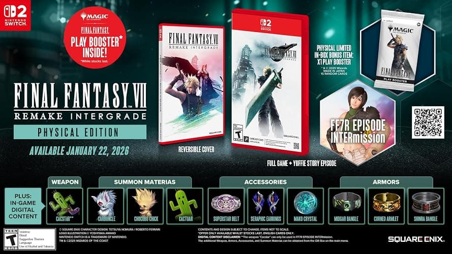 FINAL FANTASY VII REMAKE INTERGRADE - Nintendo Switch 2 (Includes Magic: The Gathering—FINAL FANTASY Play Booster) thumbnail 2