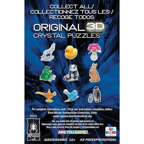 BePuzzled, Thinker Original 3D Crystal Puzzle, Perfect for Puzzlers Ages 12 and Up, Challenging to Complete and Beautiful to Display, Collect Them All thumbnail 9