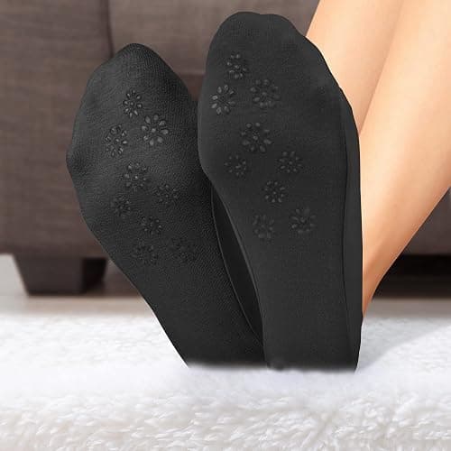 WISVOOO No Show Socks Womens Liner Ultra Low Cut Non Slip Invisible Socks for Flats thumbnail 2