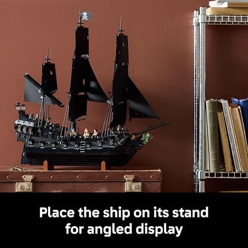 LEGO Icons Captain Jack Sparrow’s Pirate Ship Building Set for Adults, Ages 18+ - Room Decor for Office, Bedroom or Shelf - Collectible Black Pearl Ship for Pirates of The Carribean Fans - 10365 thumbnail 7