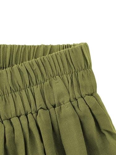 OSTOO Women's Summer Long Flowy Renaissance Skirt with Pockets - Boho High Waist A-Line Maxi Skirt thumbnail 5