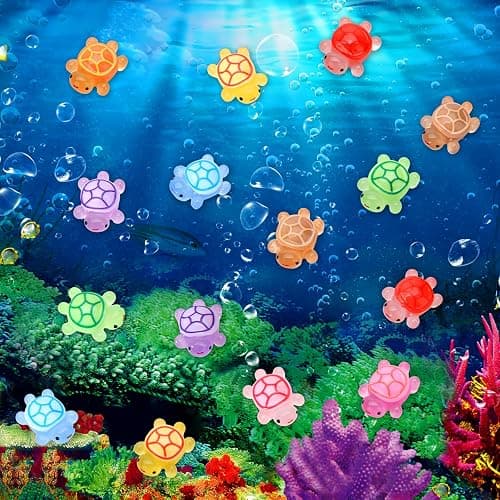 100 Pcs Luminous Mini Resin Turtles, Tiny Sea Turtle Animals to Hide Miniature Figures Glow in the Dark Small Plastic Ocean Animal for Fairy Garden Micro Landscaping Dollhouse Home Decor Party Gifts thumbnail 6
