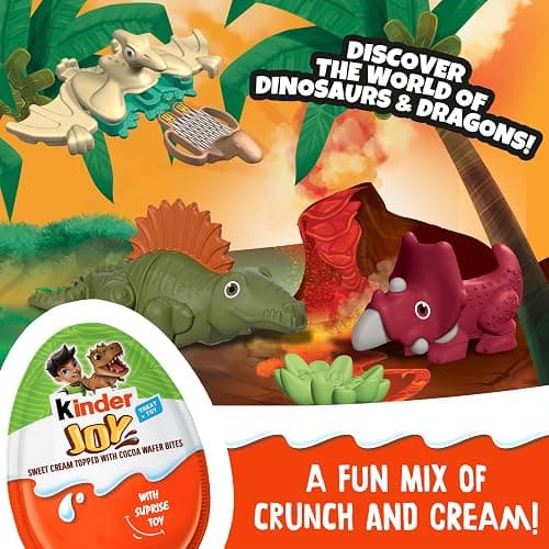 Kinder Joy Egg, Treat Plus Toy, Sweet Creams and Chocolatey Wafers, Individually Wrapped, 15-count, 10.5 oz thumbnail 6
