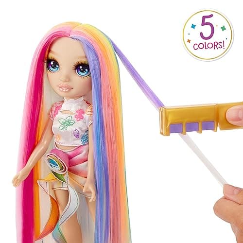 Rainbow High Hair Chalk & Style Amaya - Rainbow 11” Doll. Washable Rainbow Hair Chalk, Color, Style, Play, Rinse & Repeat. Great Gift for Kids 4-12+ thumbnail 4
