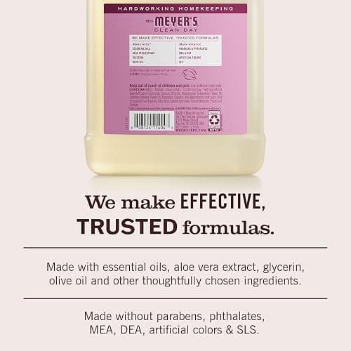 MRS. MEYER'S CLEAN DAY Hand Soap Refill, Peony Scent, 33 Fl Oz Bottle thumbnail 4